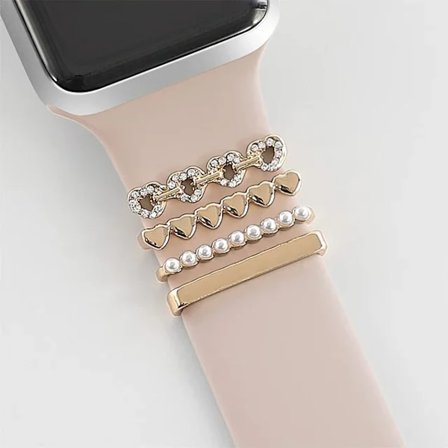 Dekoration för Apple Watch armband 8 7 6 3 se Diamantsmycken Berlocker Tillbehör samsung/Huawei armband correa 20/22mm klockarmband