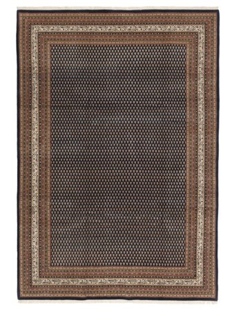 Mir Indo Rug 243X350 Black/Brown Wool, India