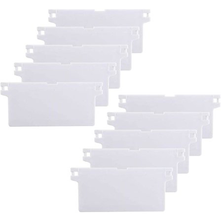 10 x 89 mm ersättningspaneler (vita), flikviktning, vertikala flikviktningspaneler, vertikala fliklameller