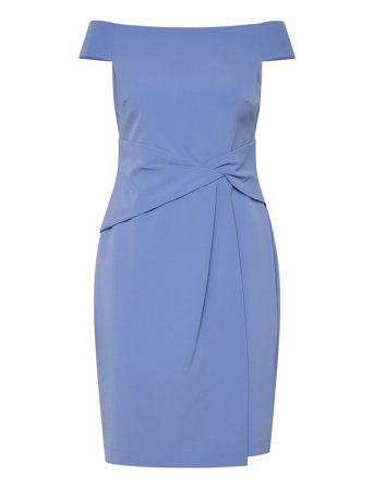 Lauren Ralph Lauren Crepe Off-The-Shoulder Cocktail Dress - Blue - 44