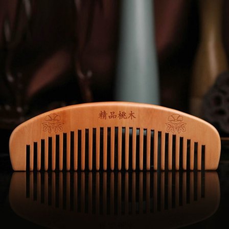 2 stk Peach Wood Comb Fine Tooth Comb 4 4