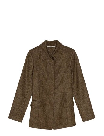 REMAIN Birger Christensen | Fitted Herringbone Blazer | 36