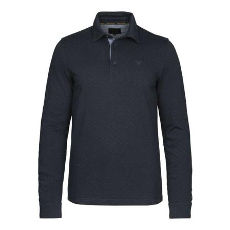 PME Legend, Long sleeve polo jacquard jersey Blauw, Heren, Maat:L