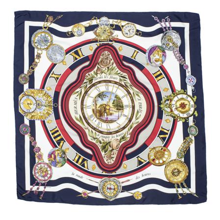 Hermès Vintage, Pre-owned Scarf Blauw, Dames, Maat:ONE Size