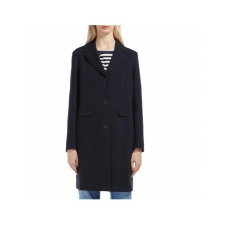 Max Mara, Single-Breasted Coats Blauw, Dames, Maat:M