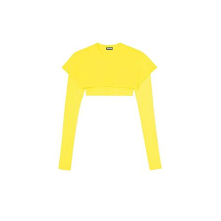 Jacquemus, Crop Top Geel, Dames, Maat:S,lyocell
