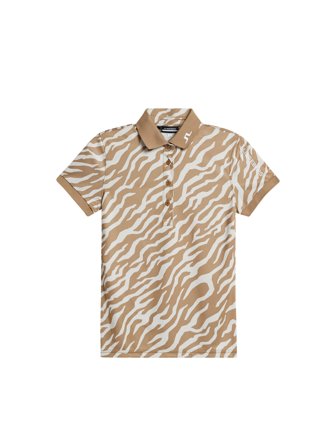 J.Lindeberg - Golf - Tour Tech Print Polo - Brown - Femme - XS