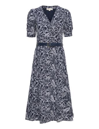 Emb Btn Down Midi Drs Dresses Cocktail Dresses Multi/mönstrad Michael Kors