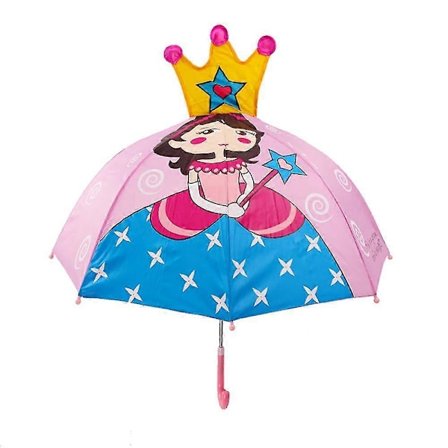 Lasten sateenvarjo pojille tytöille sadetarvikkeet aurinkovarjo lasten sateenvarjo ammattimainen kannettava kupusateenvarjo ihastuttavat 3D-