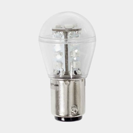 Lampa LED do latarni NauticLED, 1.2 W (odpowiada 15 W), BAY15D, 360°, 10 - 35 V, Ø25 x 48 mm, czerwona - Jachtowa
