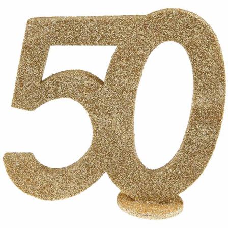 Bordsdekoration guld 50 år - Partyninja.se