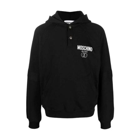 Moschino Double Smiley hoodie and print Sort, Herre