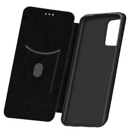 Cover til Samsung A52 og A52s Flip Card Holder Håndledsrem Black Carbon Effect