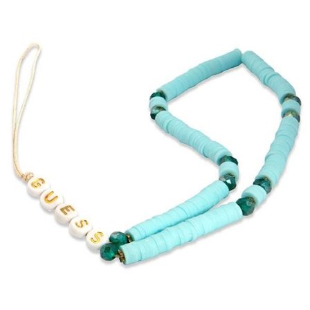 Guess anheng GUSTPEARP telefonrem blå/blå Heishi perler