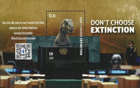 FN New York - Dinosaur - Postfrisk miniark