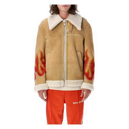 Palm Angels Men Clothing Outerwear Pmja012F22Lea001 inbo, Herre Jakker