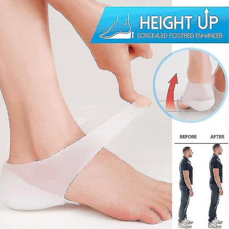1 par skjulte indlægssåler til øget højde - usynlige silikoneindlæg