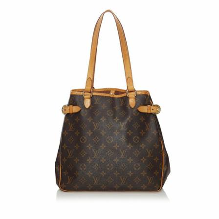 Louis Vuitton Vintage Monogram Batignolles Vertical Taske Brun, Dame Vintage Tasker, Størrelse: ONE Size