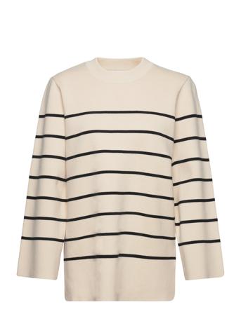 Slfliva Ls Long Knit O-Neck Noos Selected Femme Cream