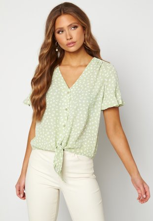 ONLY Monzoom Button Top Desert Sage/Cloud Da Klær