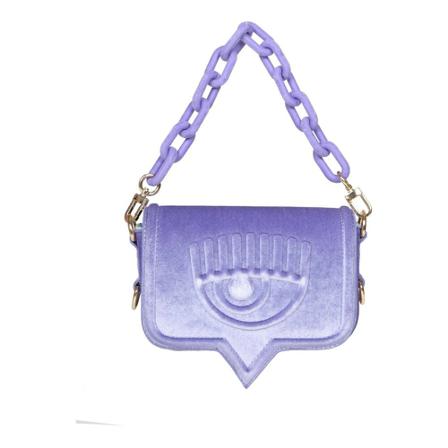 Chiara Ferragni Collection, Chiara ferragni eyelike bag in purple velvet Paars, Dames, Maat:ONE Size
