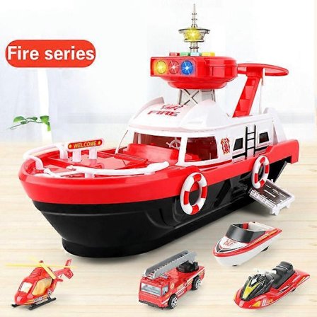 Stor størrelse musik simulering spor inerti børns legetøj båd opbevaring passagerfly politi brand redning baby dreng legetøj bil-WELLNGS