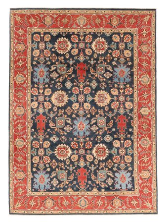 Kazak Fine Rug 247X349 Brown/Black Wool, Afghanistan