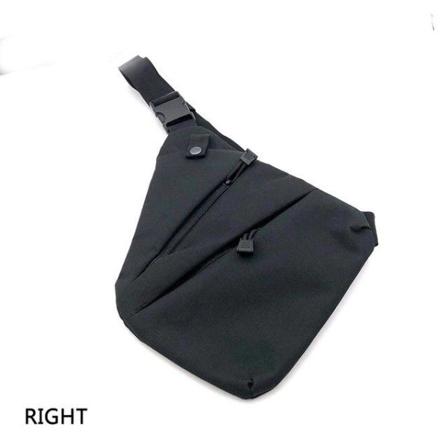 Män Kvinnor Canvas Crossbody Shoulder Bröstryggsäck Anti