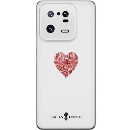 Kompatibelt Mobilskal till Xiaomi Xiaomi 13 Pro Cactus and Friends - Fingerprint Love