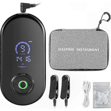 TENS Øreklips Nervestimulator for Søvnhjelp, 3 Moduser & 9-Nivåjustering for Insomni Lindring