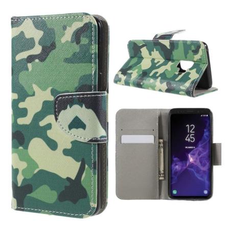 Samsung Galaxy S9 Fodral med ett trendigt motiv - Camouflage Grön