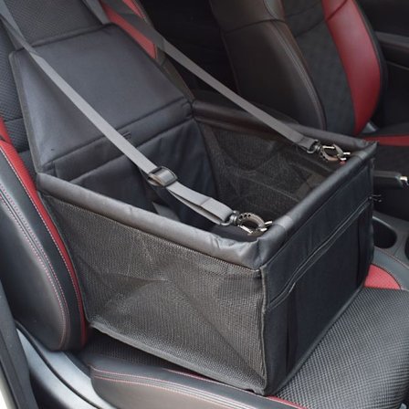 Svart bilmatte for kjæledyr, sammenleggbar reisebilmatte for utendørs bruk, vanntett matt PVC-materiale, kjæledyrbærer for bilseter, egnet for reise 