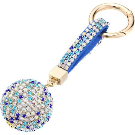 Avaimenperä, jossa kristallipallo, Bling Rhinestone -riipusavainperä Ch
