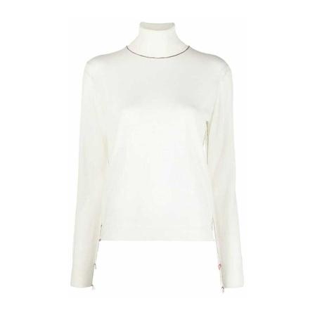 Maison Margiela Work-In-Progress High-Neck Sweater inbo, Dame