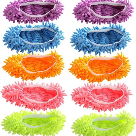 5 par multifunksjonelle fjærstøvmopp tøfler skotrekk chenille KLB