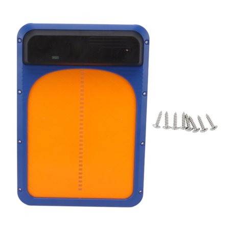 Automatisk hønsehusdør i plast, batteridrevet, lysfølsom, automatisk hønsedør til landbrug, blå og gul