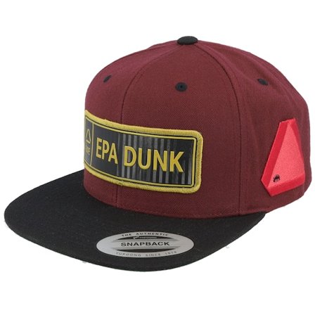 Iconic - Rojo snapback Gorra - Epa Dunk Gold Registreringsskylt Maroon/Black Snapback @ Hatstore
