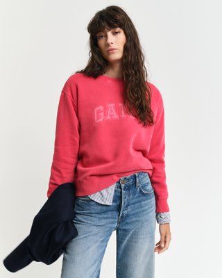 GANT - Arch Graphic Sweatshirt med rund hals til dame bright red