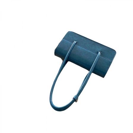 Damväska i Läder, Satchel Tote Bag, Mode Axelväska Blå