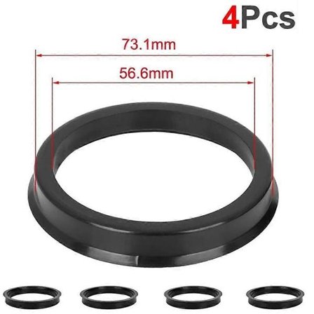 4 st/set Biltillbehör Plast Hjulnav Centrisk Ring 73.1 till 67.1 Hjulnav Ring OD 73.1mm ID 67.1mm Hjulcenterring