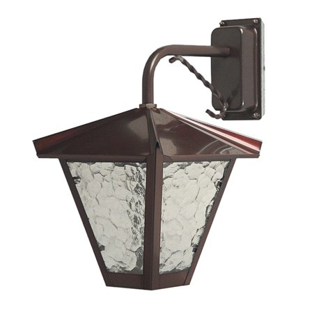 Westal Gustav Vägglykta 340 x 230 mm, E27 Koppar, klart katedralglas, Belysning