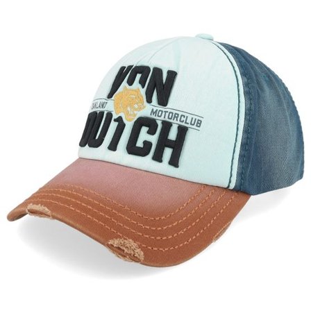 Von Dutch - Blå adjustable Keps - Embroidery Baseball Cap Blue/Light Blue/Brown A-Frame Adjustable @ Hatstore