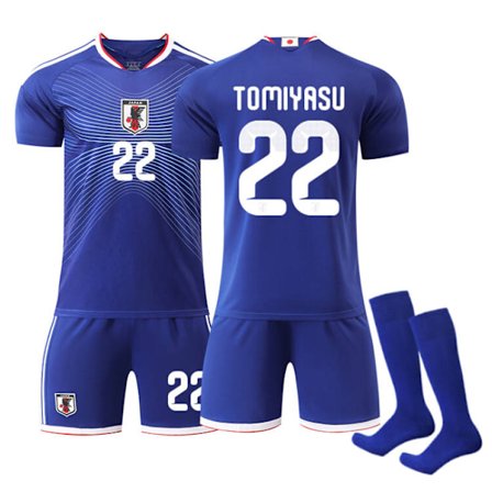 2026 FIFA verdensmesterskap Japan hjemmedrakt – #6 Wataru Endo, #7 Kaoru Mitoma, #20 Takefusa Kubo, barne-/voksenstørrelser, pustende stoff