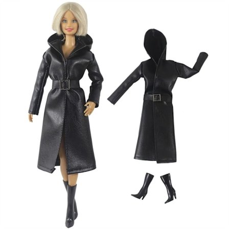 Dockklänning PU-läderjacka 2 2 2