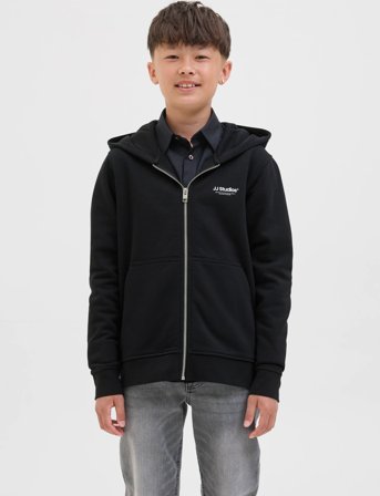 Jack & Jones Jjesoho Sweat Zip Hood Noos Jnr - Black - 140