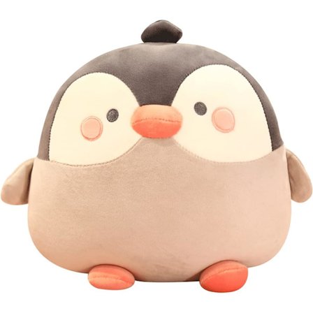 Chubby Penguin Hugging Pillow Grå Gaver 13.8''