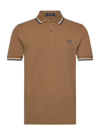 Fred Perry Twin Tipped Fp Shirt - Brown - S