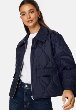 GANT Quilted Collored Jacket Evening Blue Tøj