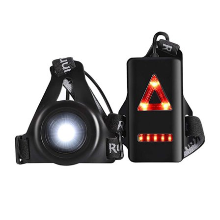 Löparljus Utomhusträningsljus USB uppladdningsbart bröstljus Cykelljus Mountain Camping Light Night Running Light