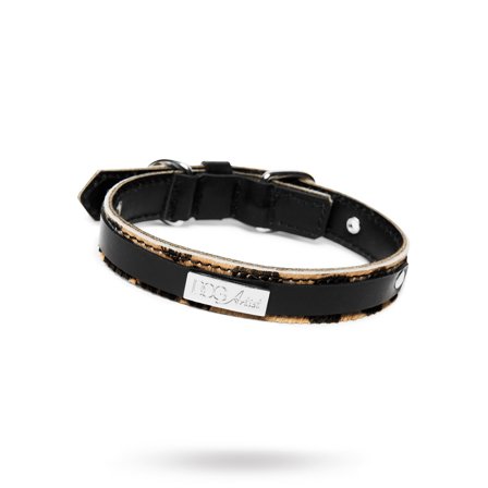 DOGArtist - LUCKY LEOPARD - Läder Hundhalsband- Hundhalsband